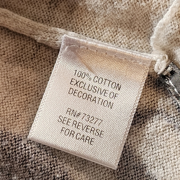 Simply Vera Vera Wang PM Floral Open Cardigan 100% Cotton Lightweight - Picture 7 of 7